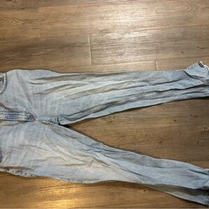Abercrombie & Fitch Women's Light Blue Straight Leg Jeans